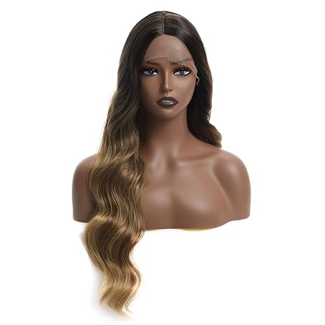Brown Ombre Wig, Long Wavy Wig